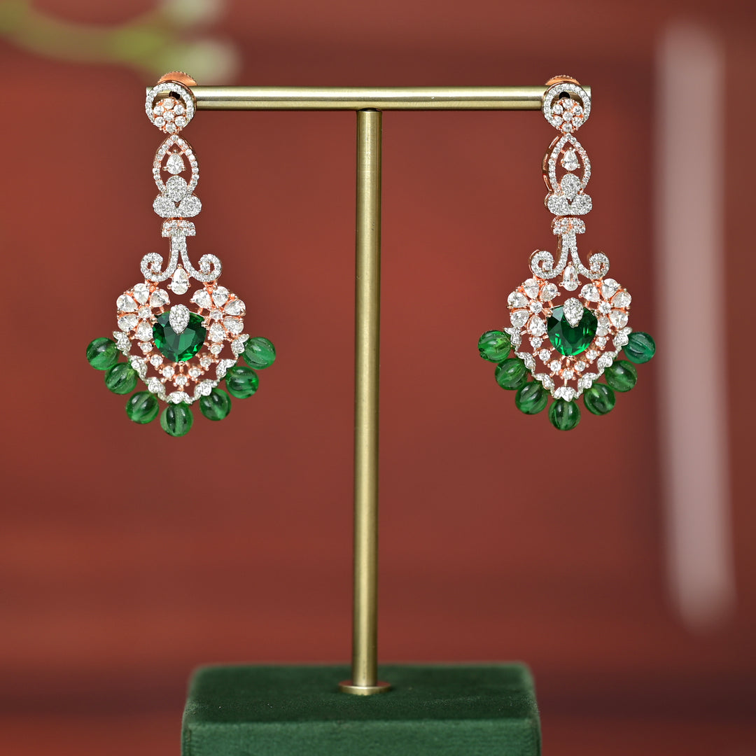 CZ Rose Gold Earrings