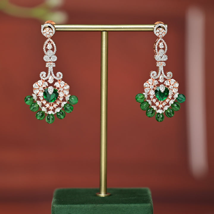 CZ Rose Gold Earrings