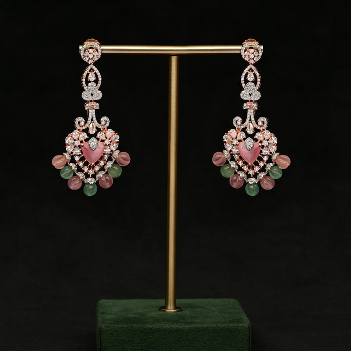CZ Rose Gold Earrings