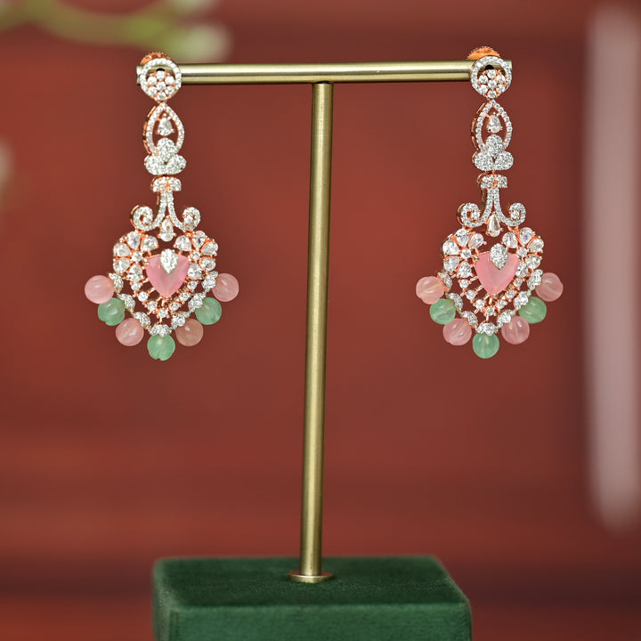 CZ Rose Gold Earrings