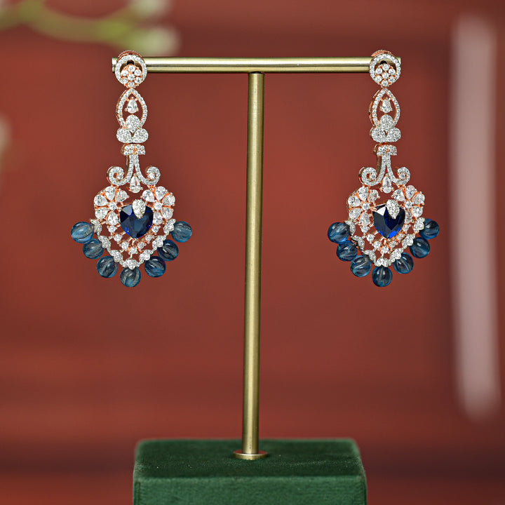 CZ Rose Gold Earrings