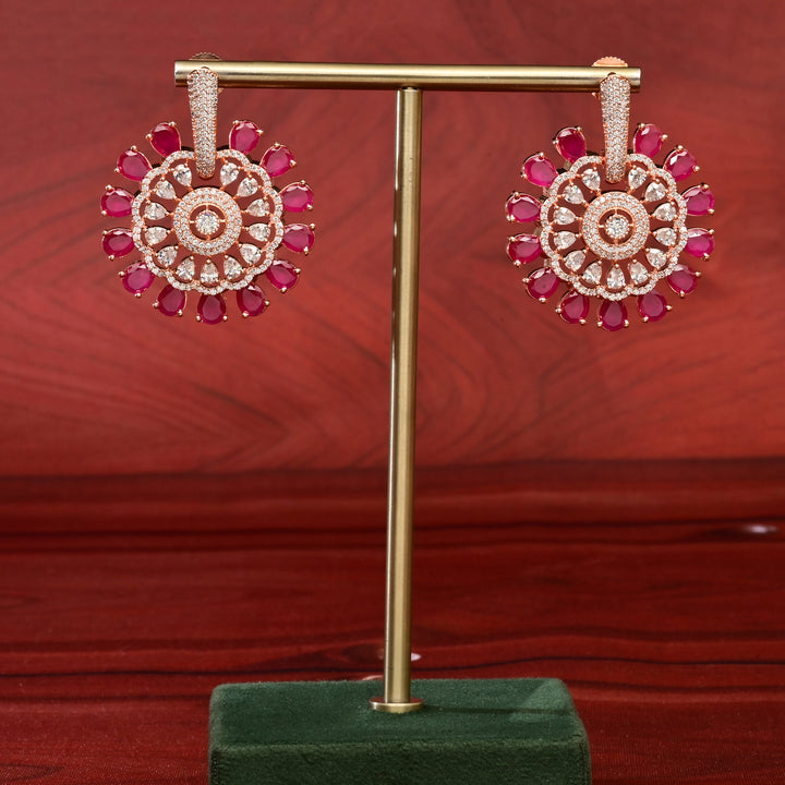 CZ Rose Gold Earrings