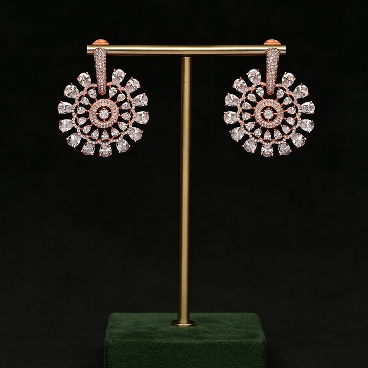 CZ Rose Gold Earrings
