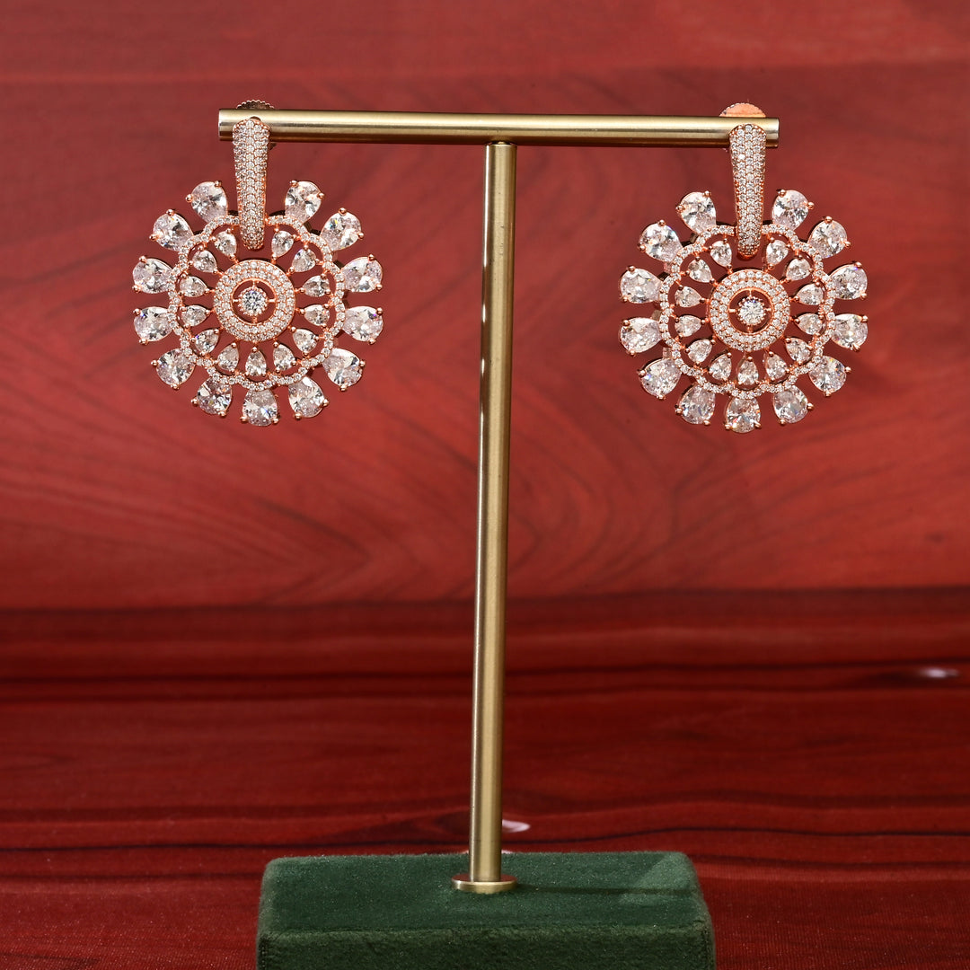 CZ Rose Gold Earrings