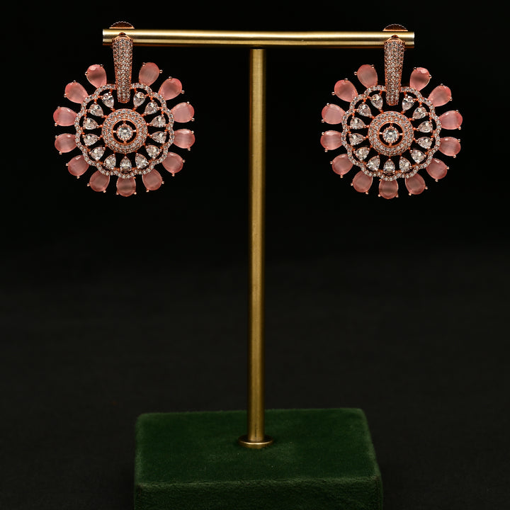 CZ Rose Gold Earrings