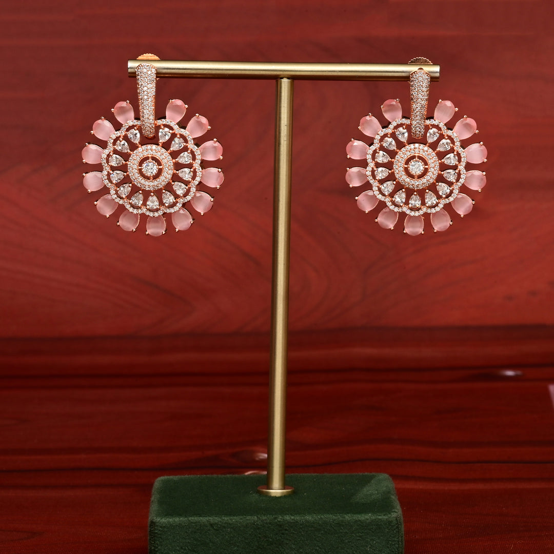 CZ Rose Gold Earrings