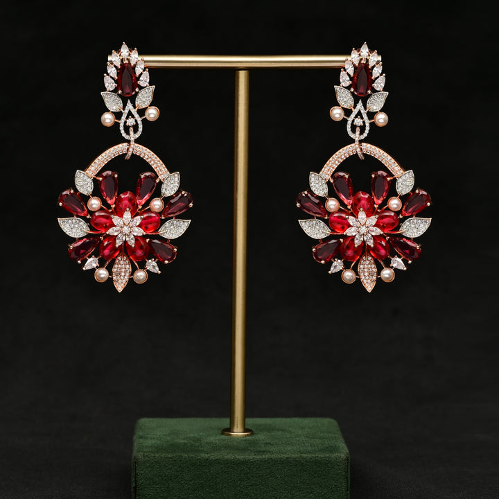 CZ Rose Gold Earrings