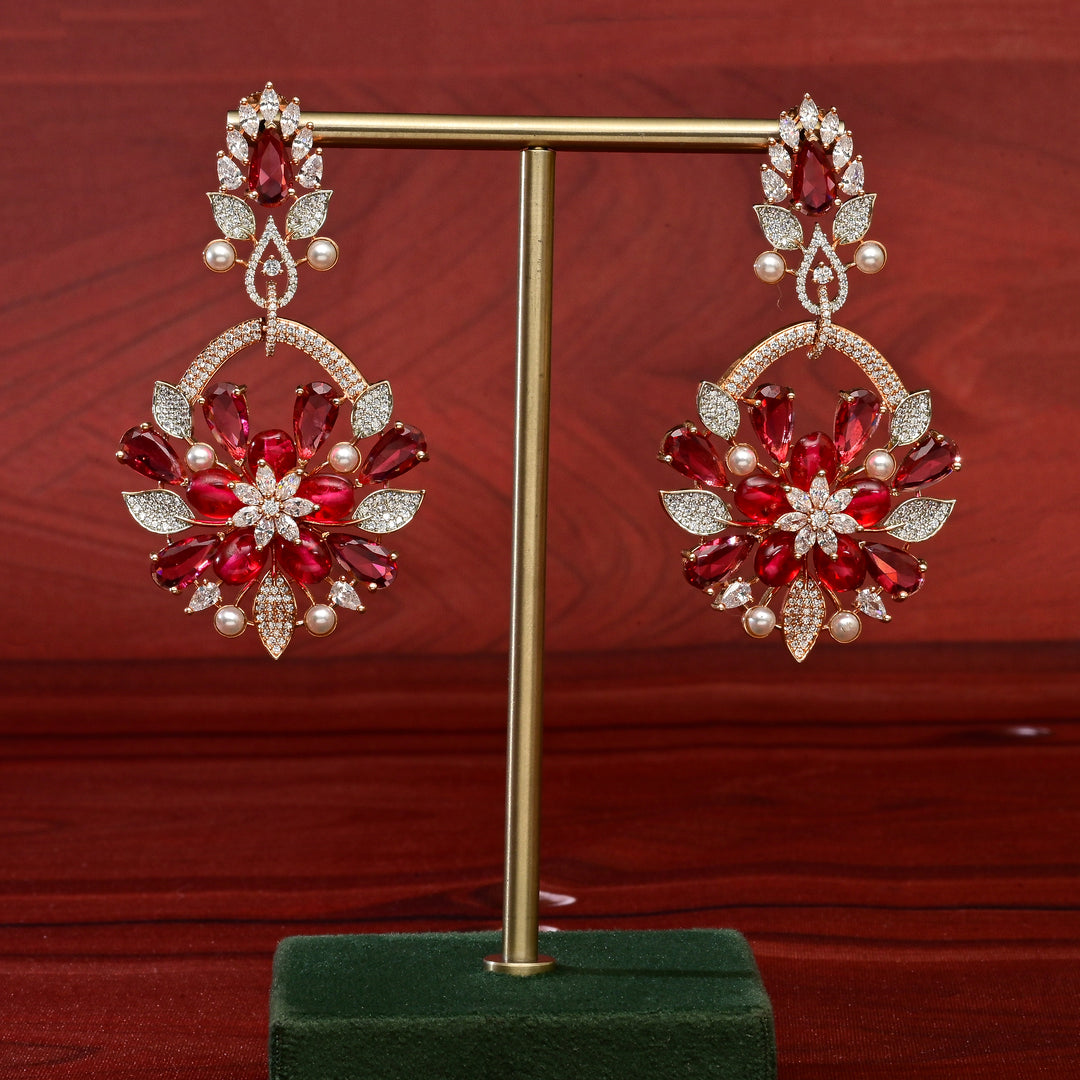 CZ Rose Gold Earrings