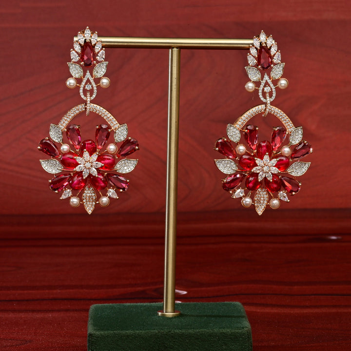 CZ Rose Gold Earrings