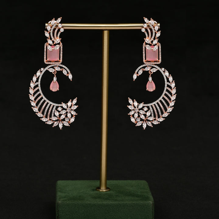 CZ Rose Gold Earrings