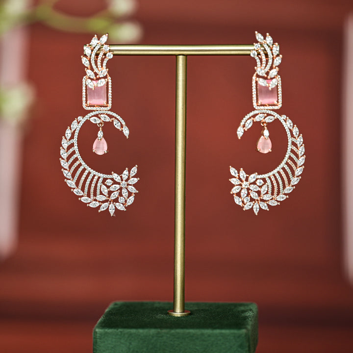 CZ Rose Gold Earrings
