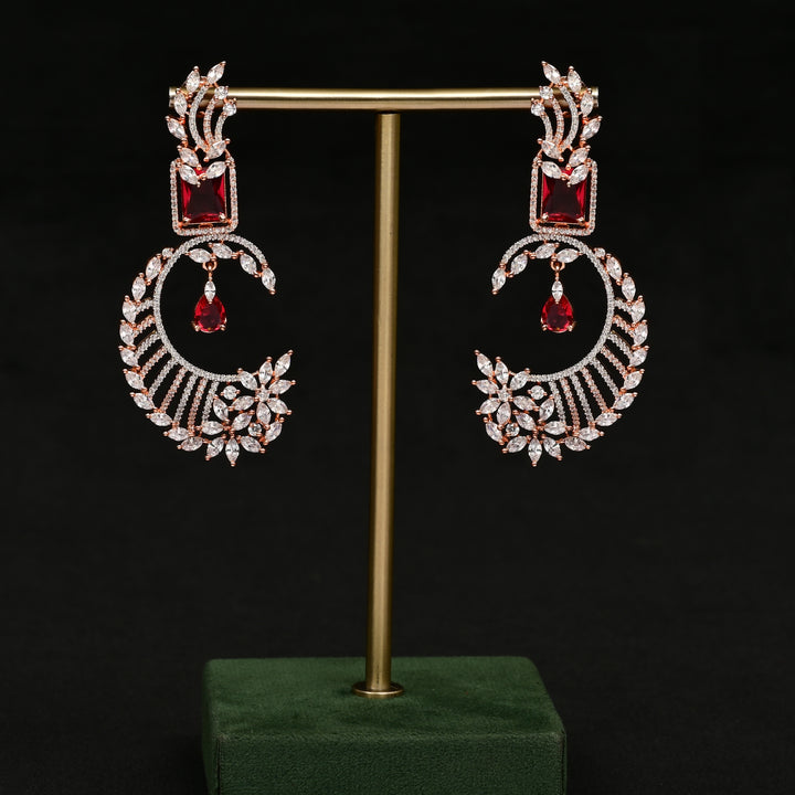 CZ Rose Gold Earrings