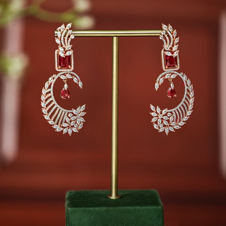 CZ Rose Gold Earrings