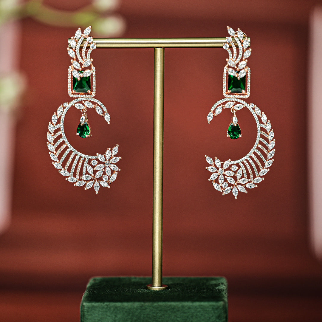 CZ Rose Gold Earrings