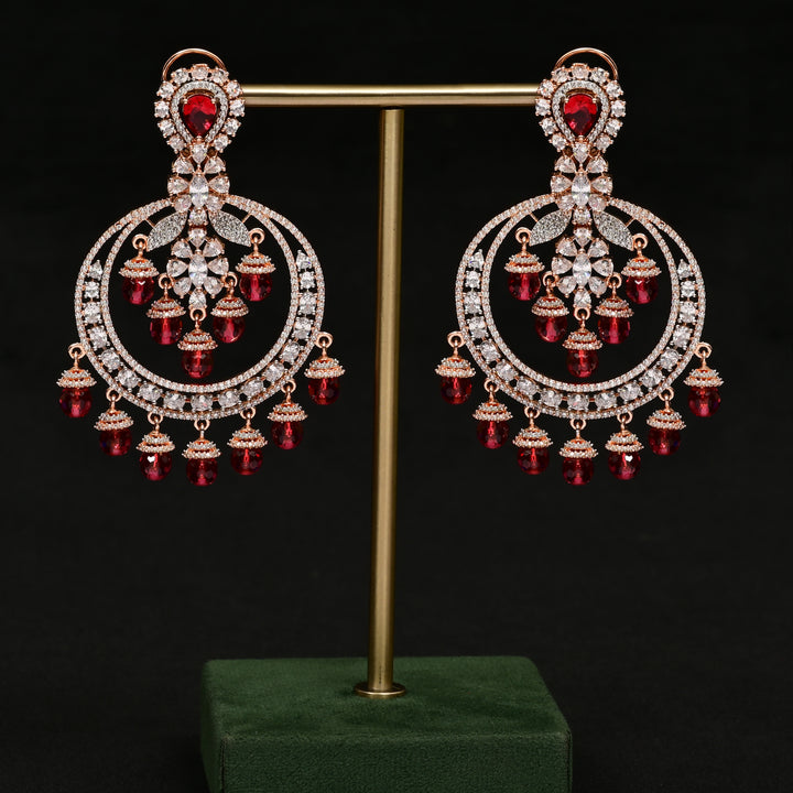 CZ Rose Gold Earrings