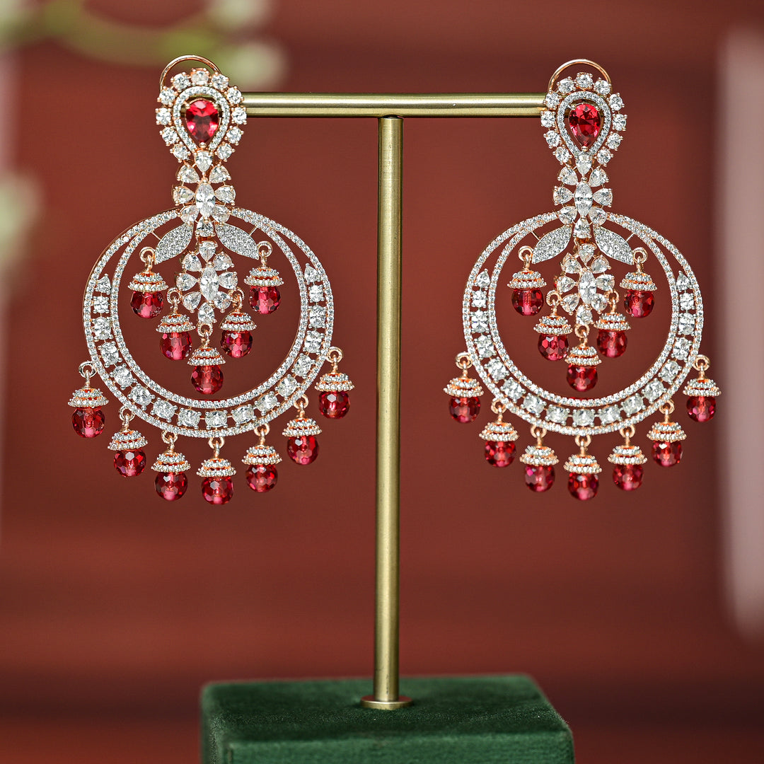 CZ Rose Gold Earrings