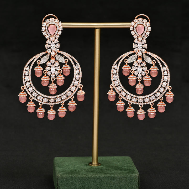 CZ Rose Gold Earrings