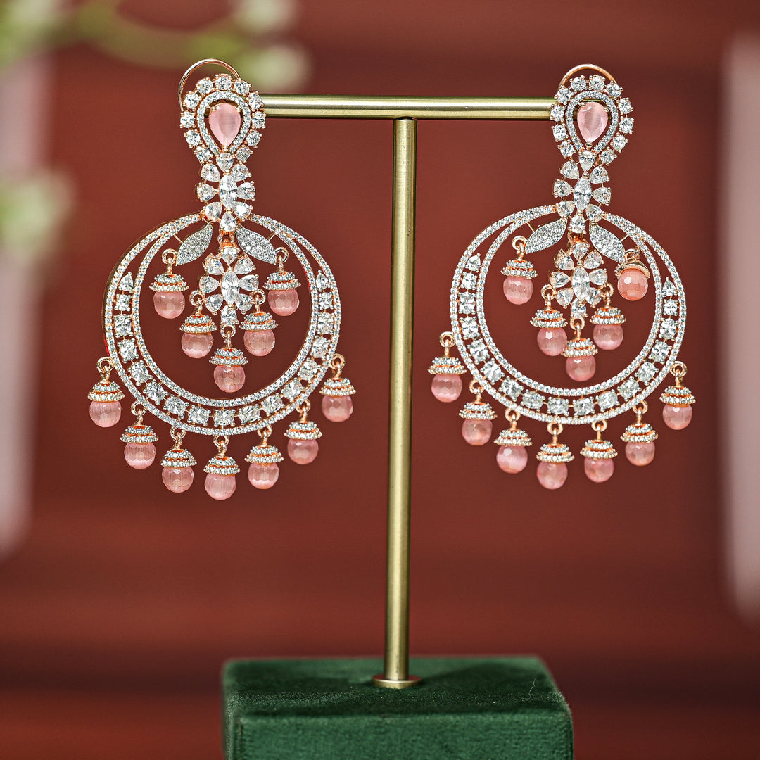 CZ Rose Gold Earrings