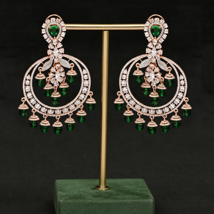 CZ Rose Gold Earrings