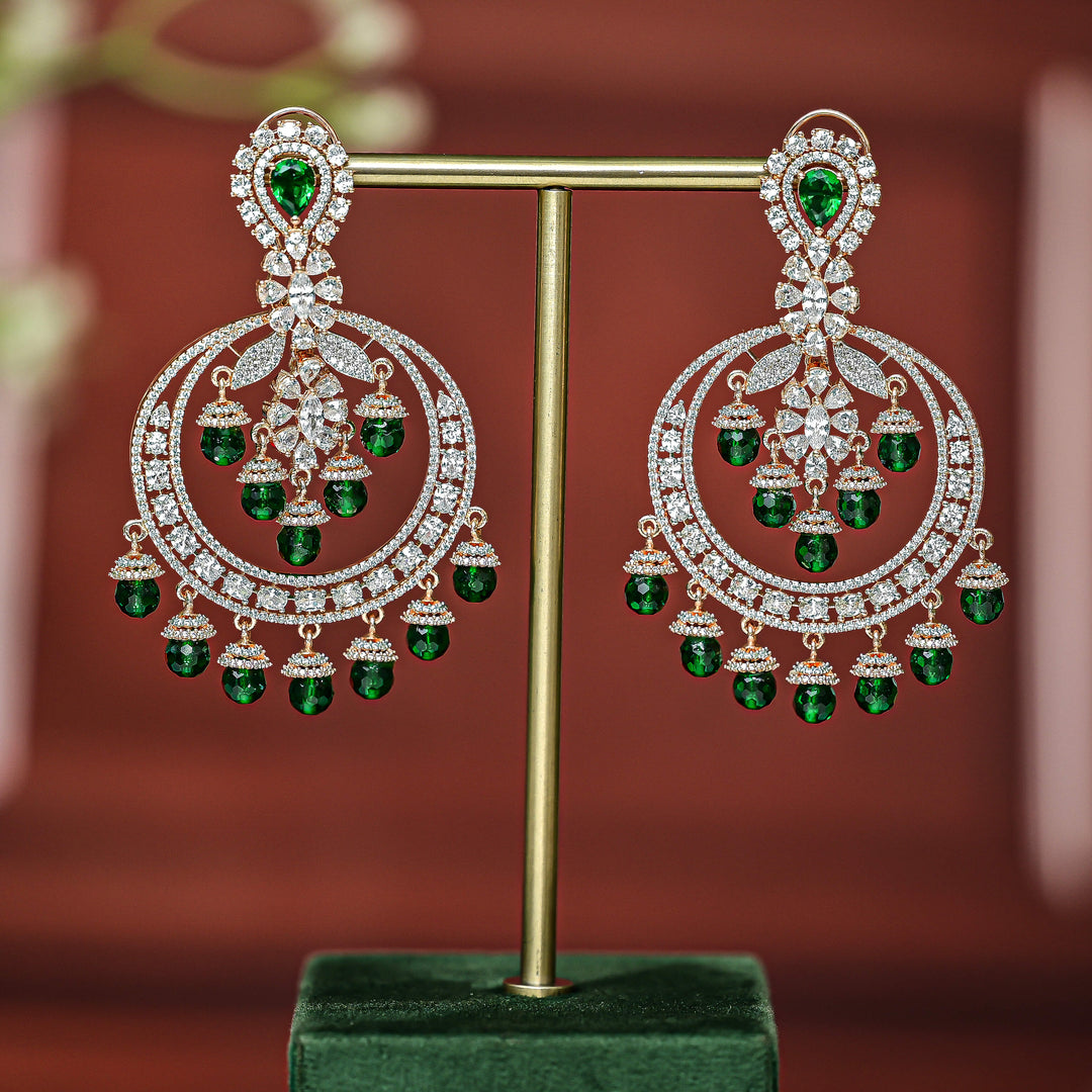 CZ Rose Gold Earrings