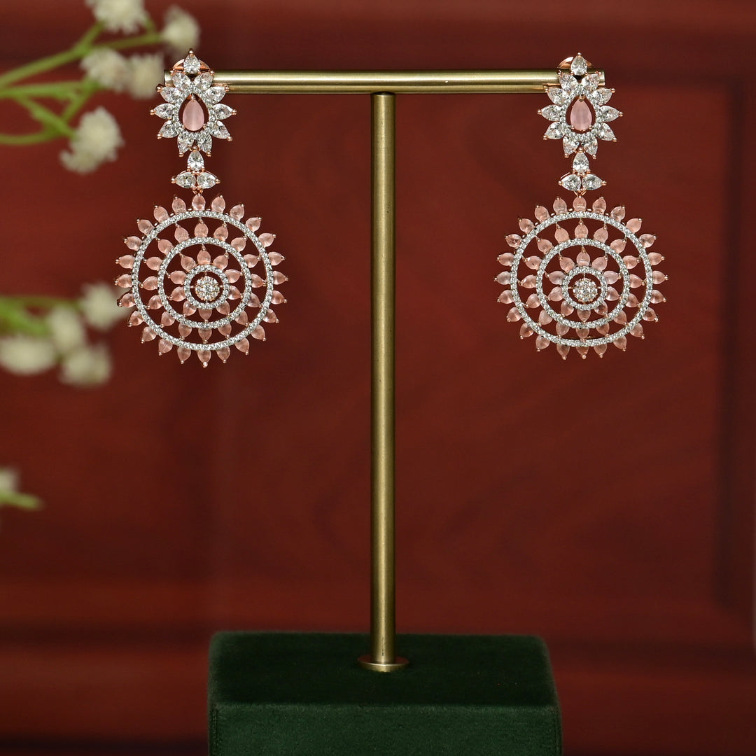 CZ Rose Gold Earrings