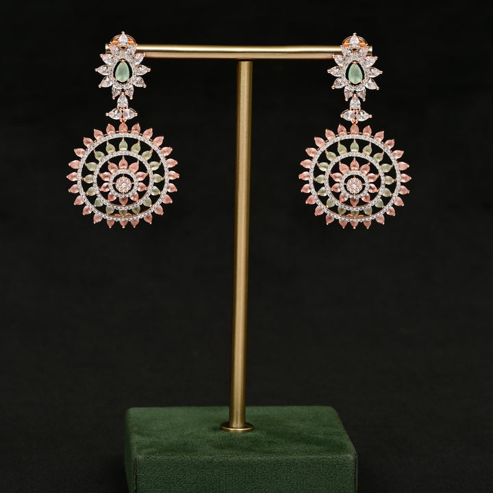 CZ Rose Gold Earrings