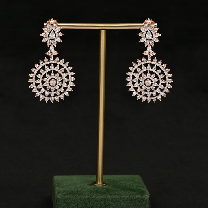 CZ Rose Gold Earrings
