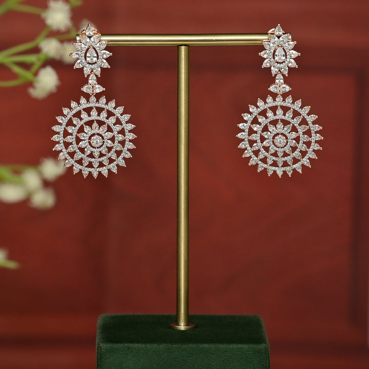 CZ Rose Gold Earrings