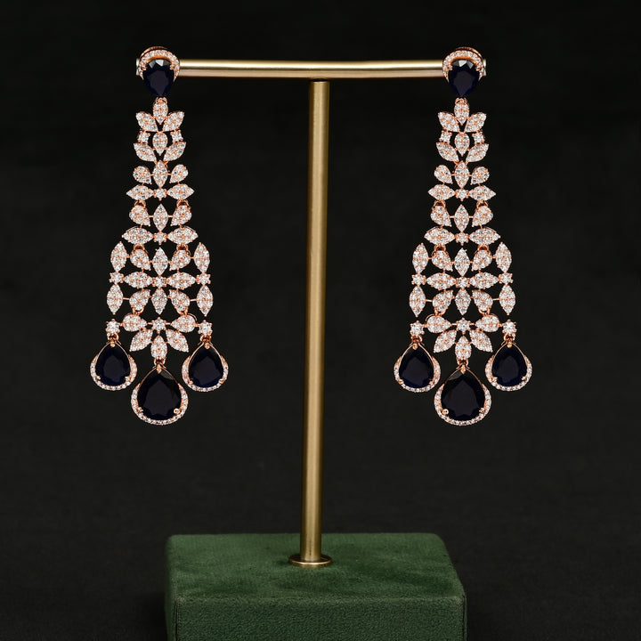 CZ Rose Gold Earrings
