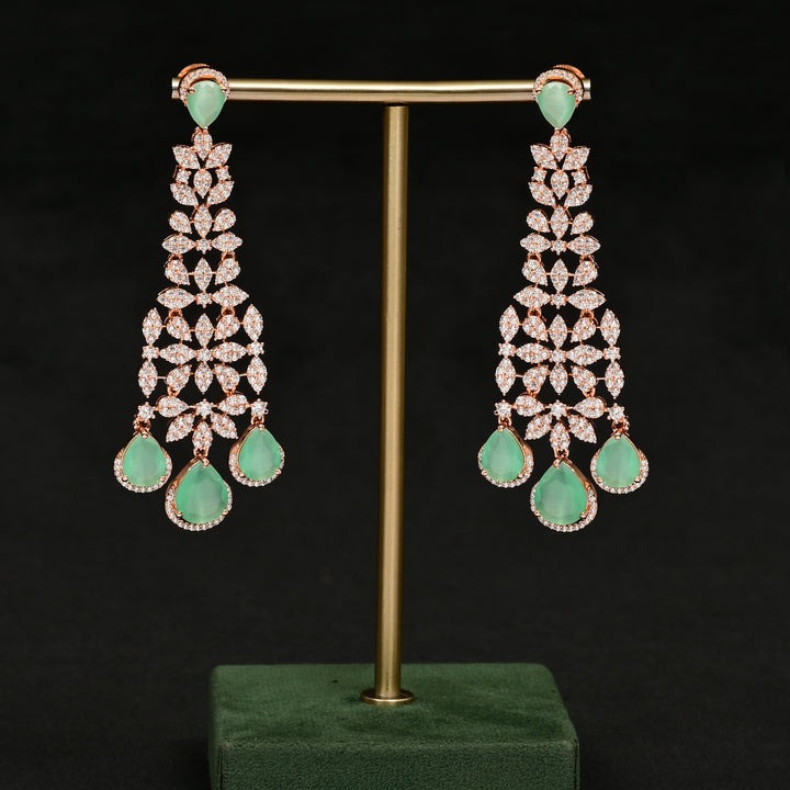 CZ Rose Gold Earrings