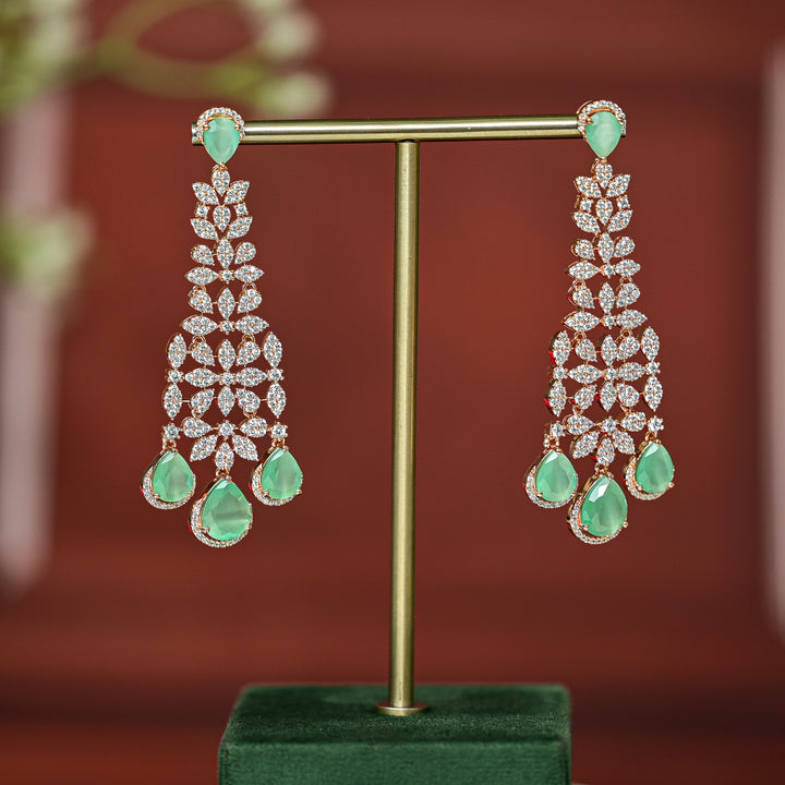 CZ Rose Gold Earrings