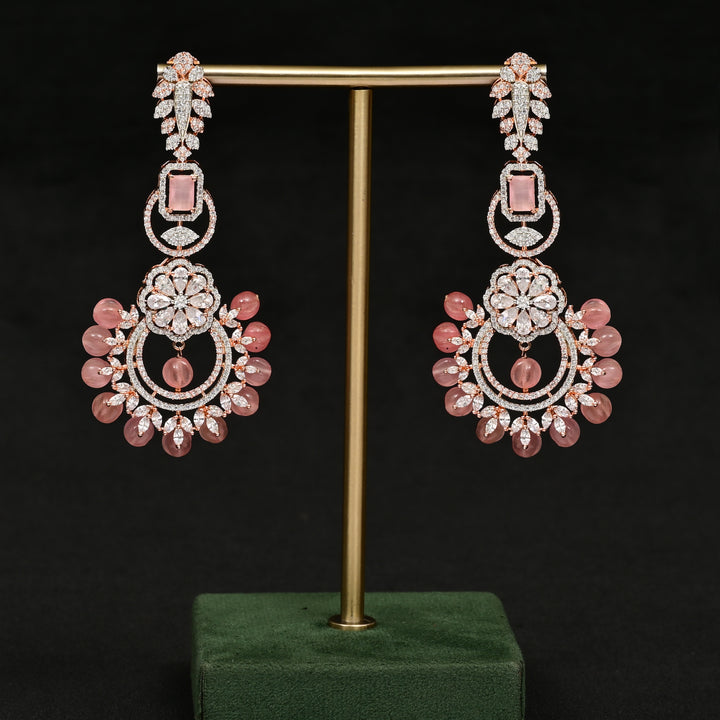 CZ Rose Gold Earrings