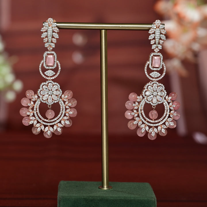 CZ Rose Gold Earrings