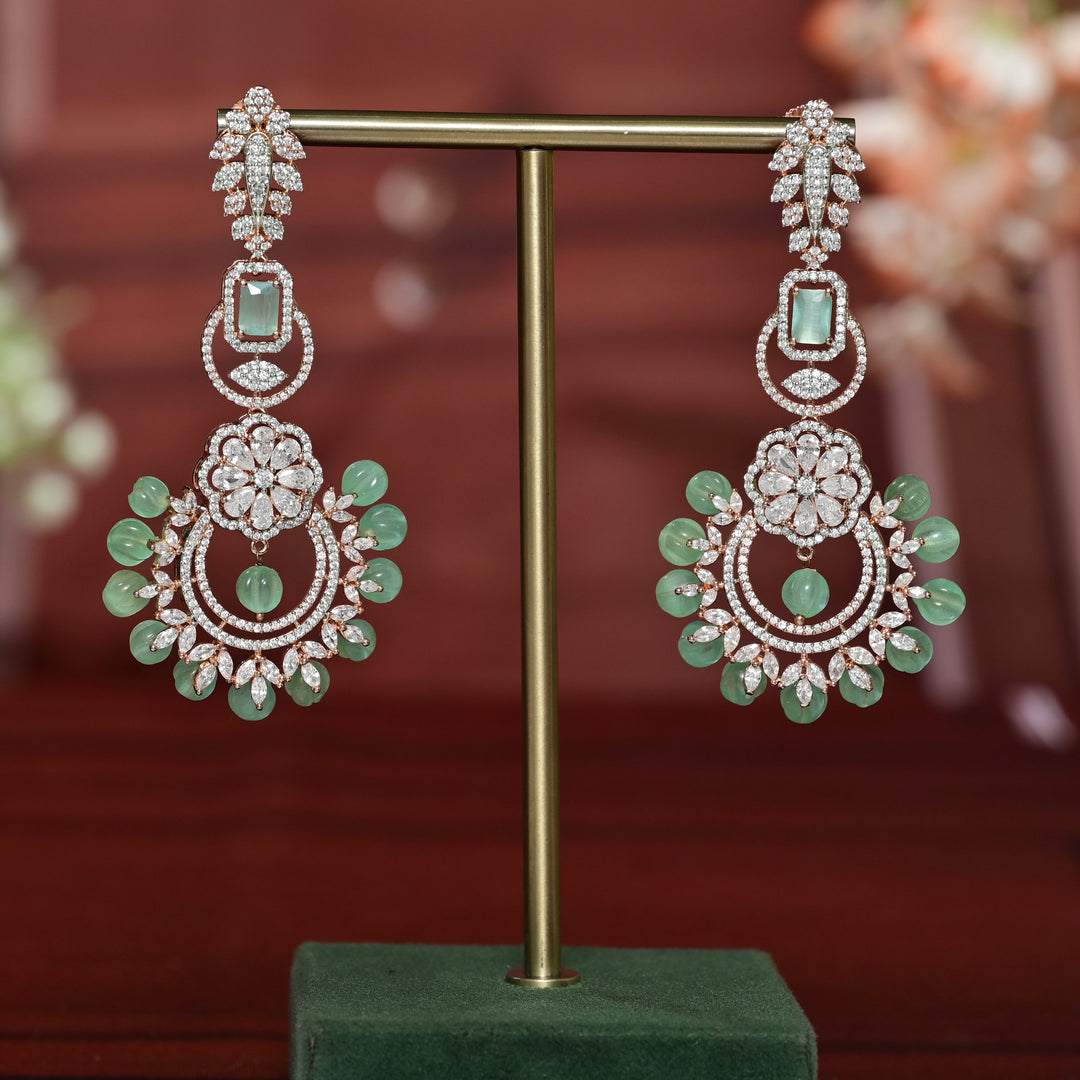 CZ Rose Gold Earrings