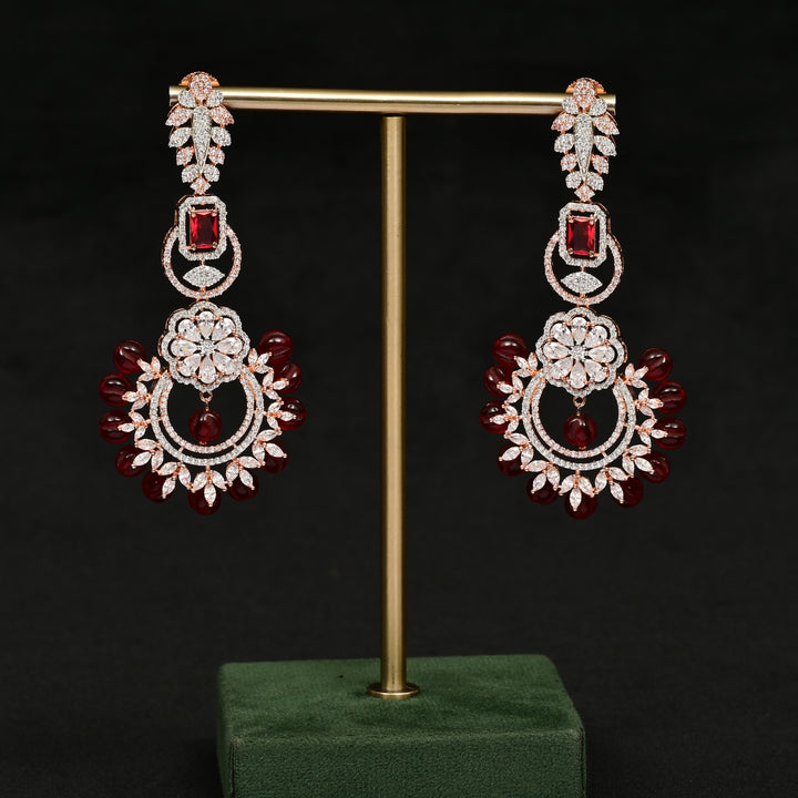 CZ Rose Gold Earrings