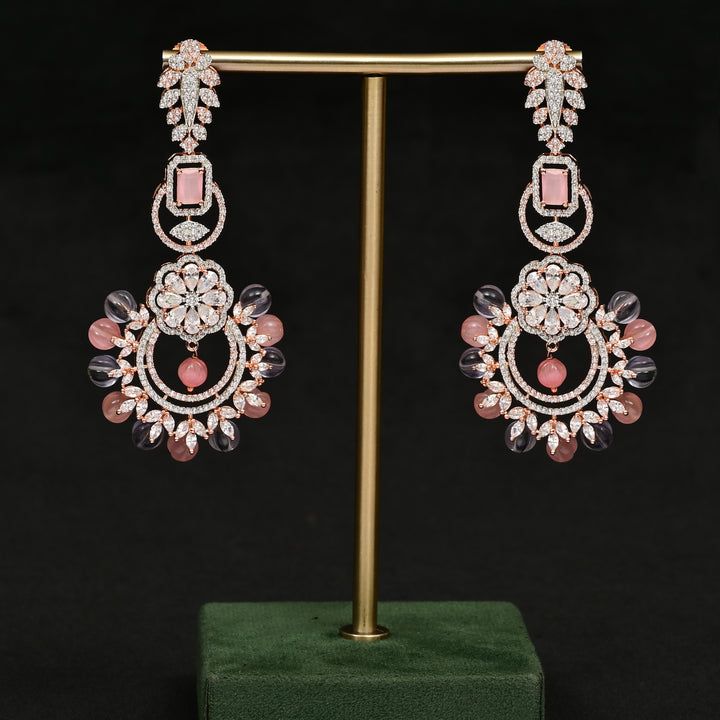 CZ Rose Gold Earrings