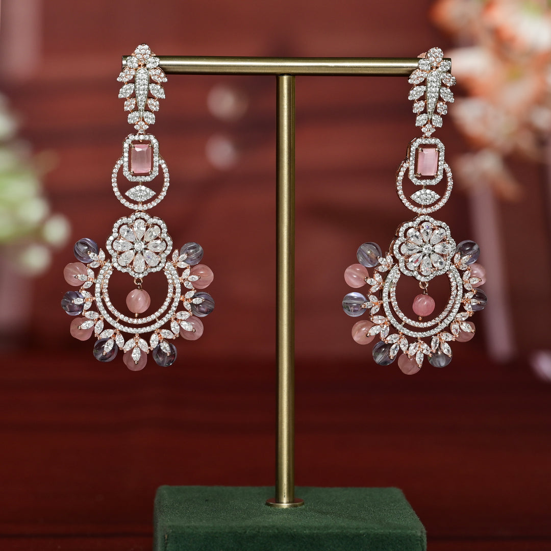 CZ Rose Gold Earrings