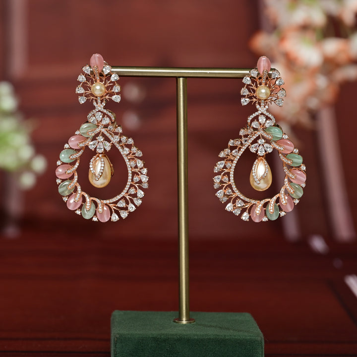 CZ Rose Gold Earrings