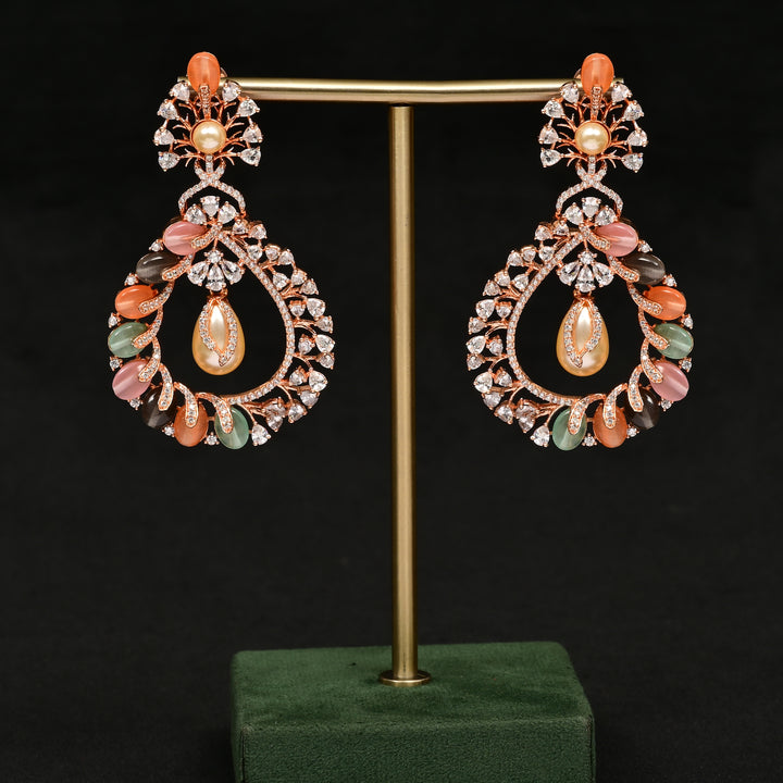 CZ Rose Gold Earrings