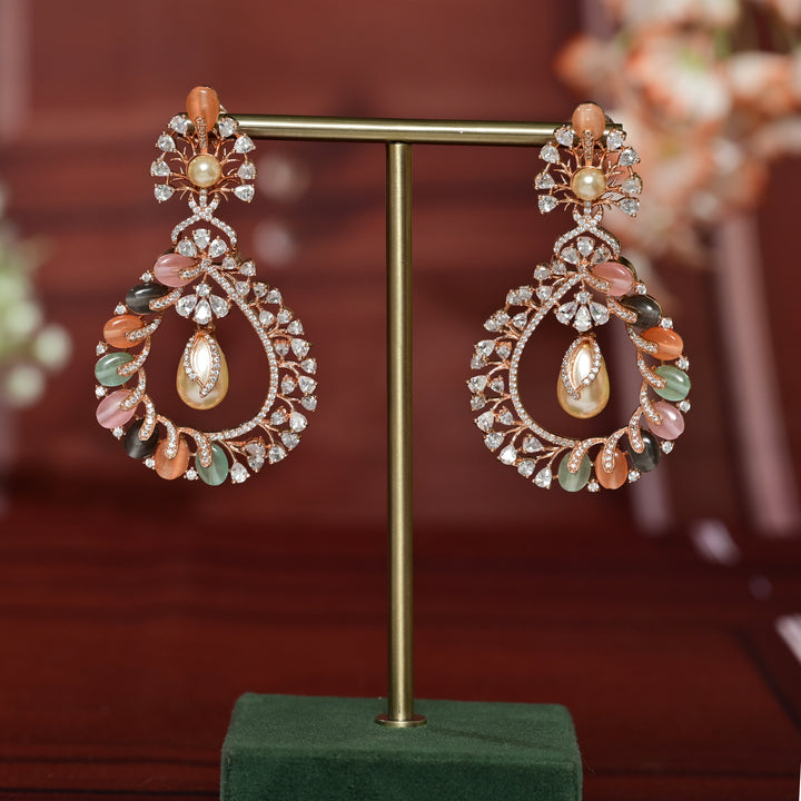 CZ Rose Gold Earrings