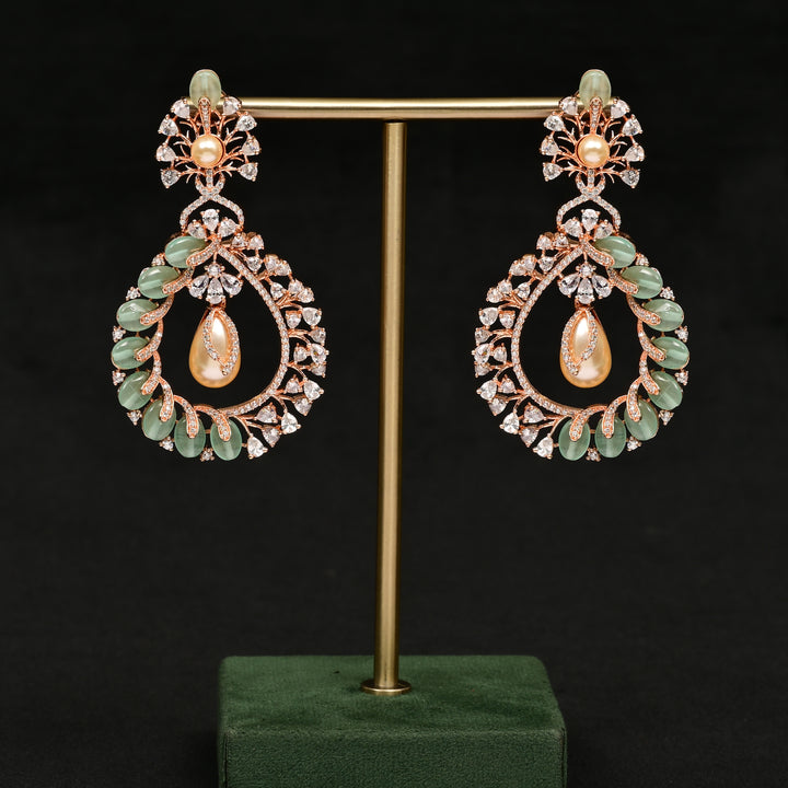 CZ Rose Gold Earrings