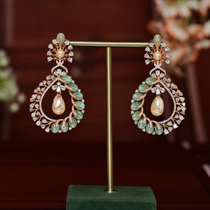 CZ Rose Gold Earrings