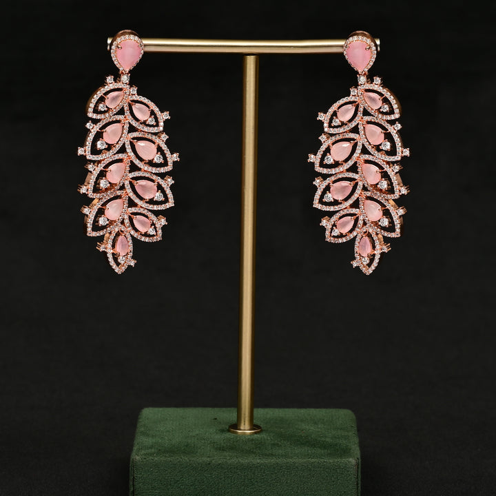 CZ Rose Gold Earrings