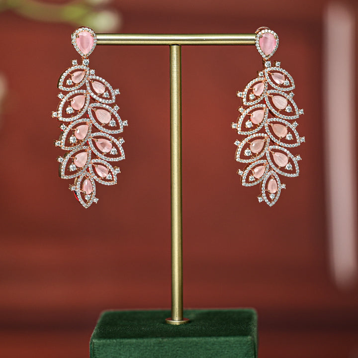 CZ Rose Gold Earrings