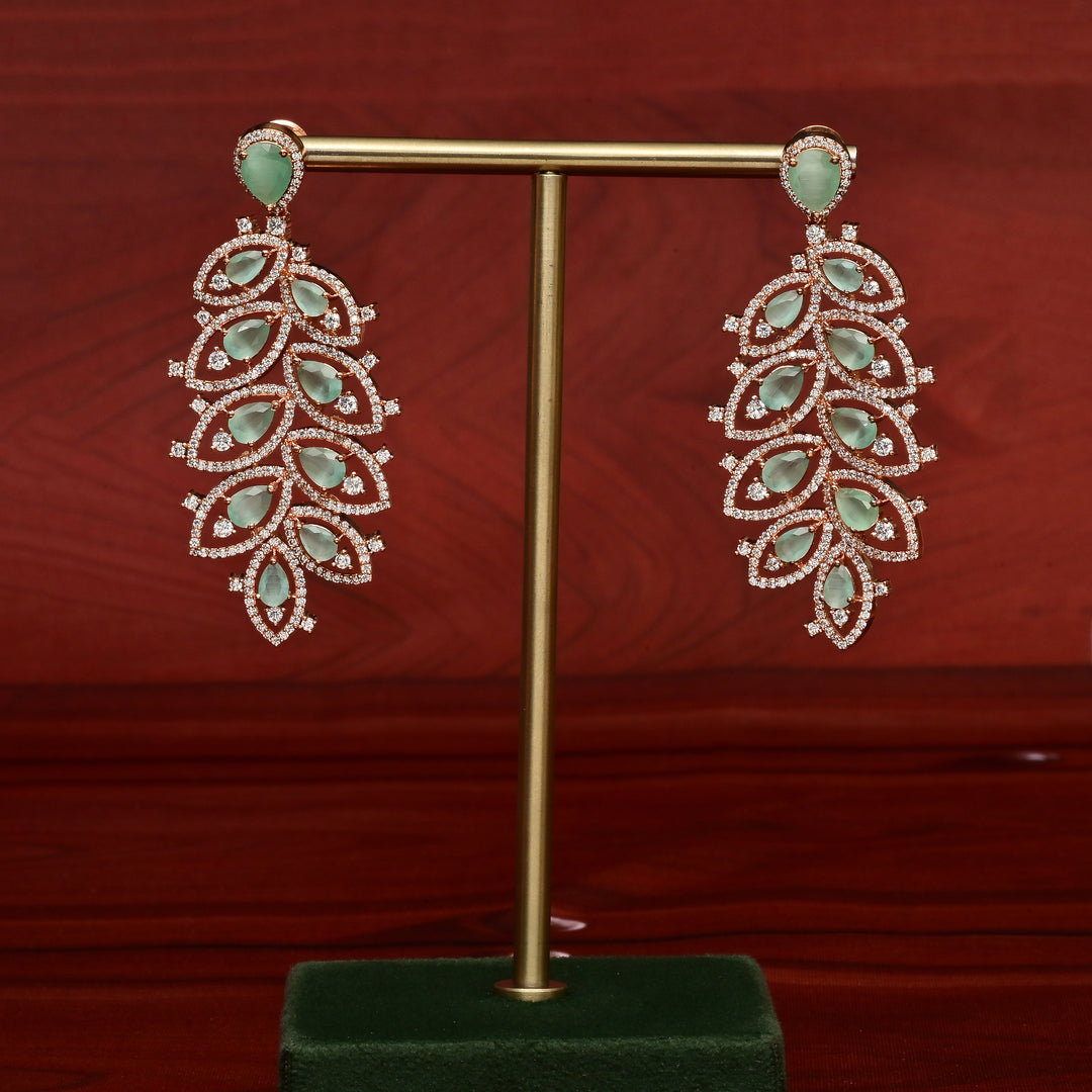 CZ Rose Gold Earrings