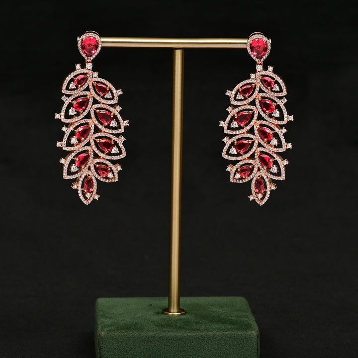 CZ Rose Gold Earrings