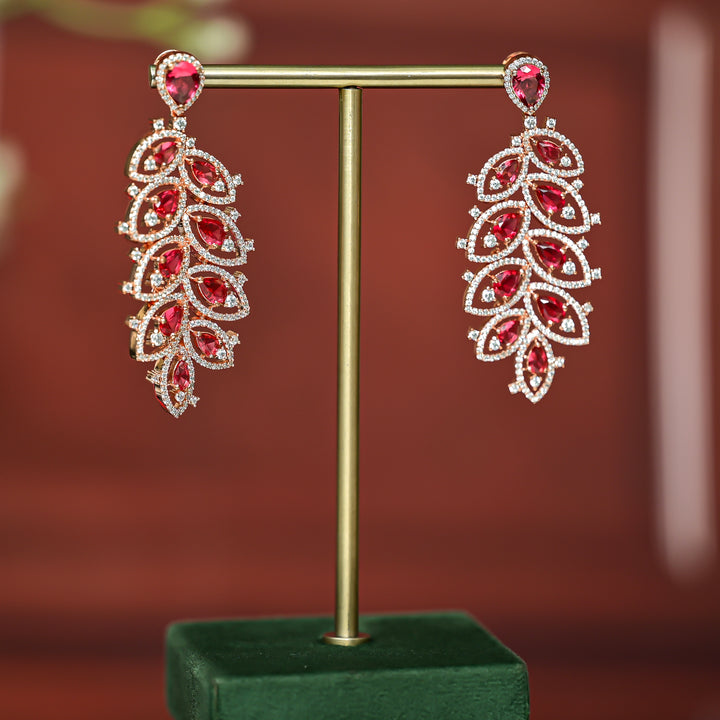 CZ Rose Gold Earrings