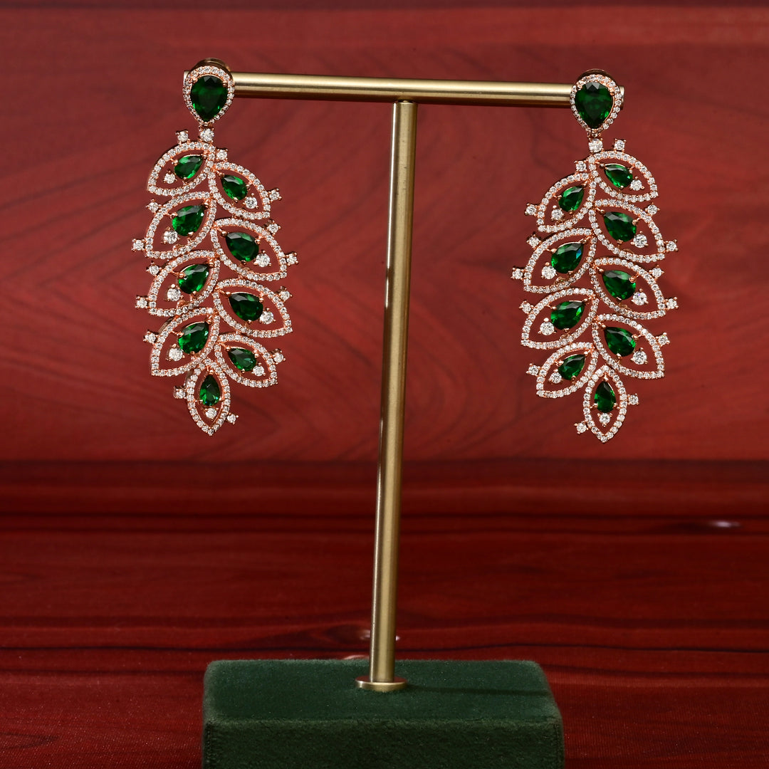 CZ Rose Gold Earrings