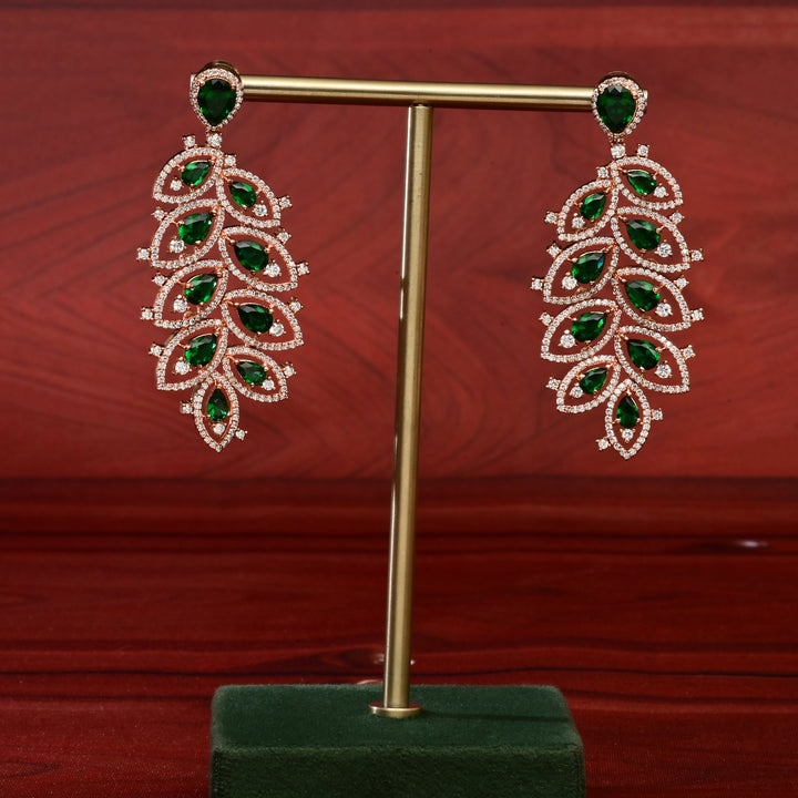 CZ Rose Gold Earrings