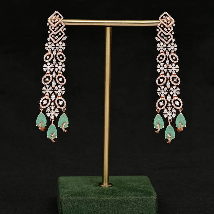 CZ Rose Gold Earrings